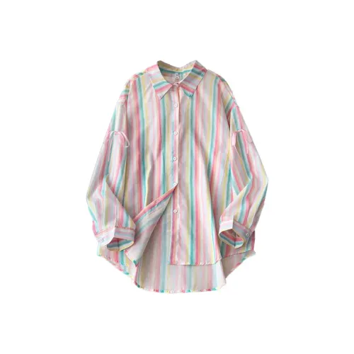 SYEEE WITH U Розовые полосы Женские Рубашки