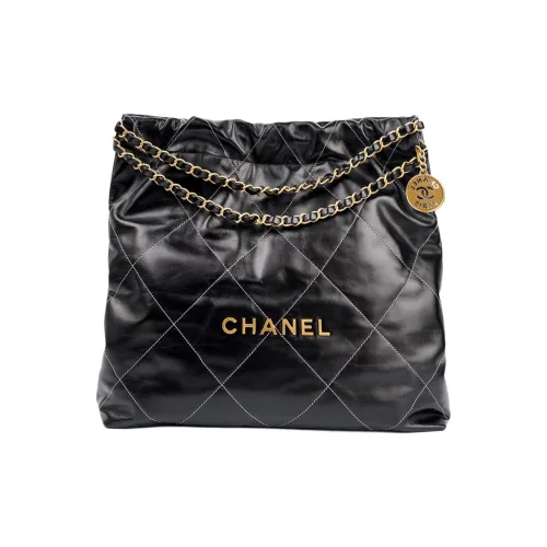 CHANEL 22Bag Коровья кожа Тоут Сумка Сумка для покупок Сумка Сумка через плечо Средний Женская Черная