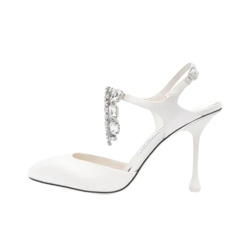 Jimmy Choo Verity Узкий каблук Высокие каблуки 9,5 см Женские Белые