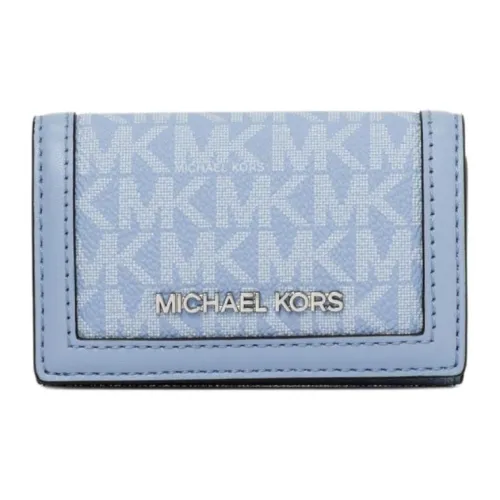 MICHAEL KORS Jet Set Travel Покрытый холст Key Pouch Маленький Женский Светло-синий