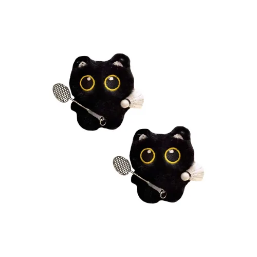 ROUERXIONG Играющий Бадминтон's Coal Шар Meow Кошка Плюшевый Брелок 10 см Рекомендуемая Высота