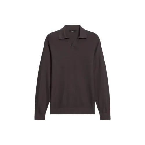 THEORY Коричневая мужская поло рубашка