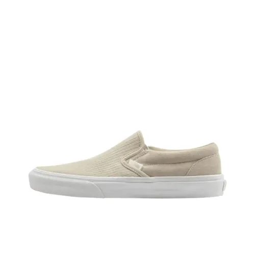 Vans CLASSIC Slip-On Скейтборд Кроссовки Унисекс Бежевые