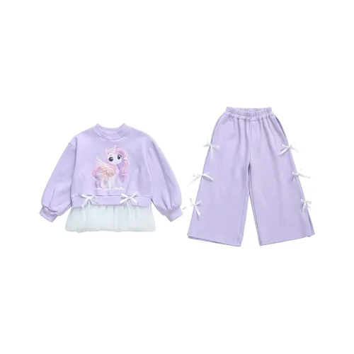 LANCAIHE Фиолетовый Комплекты одежды для детей Повседневная спортивная одежда