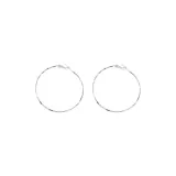 Серьги-кольца из стерлингового серебра 925 пробы, серебристого цвета, текстурированные, большие, 1 пара