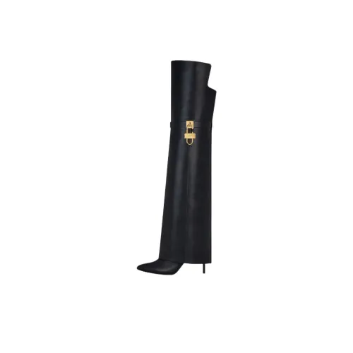 Givenchy Shark Lock Over The Knee Boots 9,4CM Женские Черные