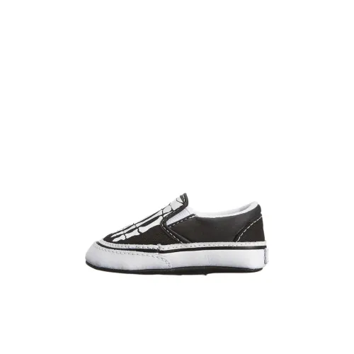 Vans CLASSIC SLIP-ON Обувь для малышей Черный Белый Infant и Toddler