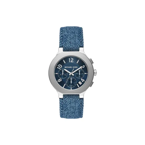 MICHAEL KORS Women's Watch Кварцевый механизм ремешок из нейлона 40 мм синий циферблат