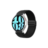 Черный [Магнитная застежка, ткань, вязаный ремешок]