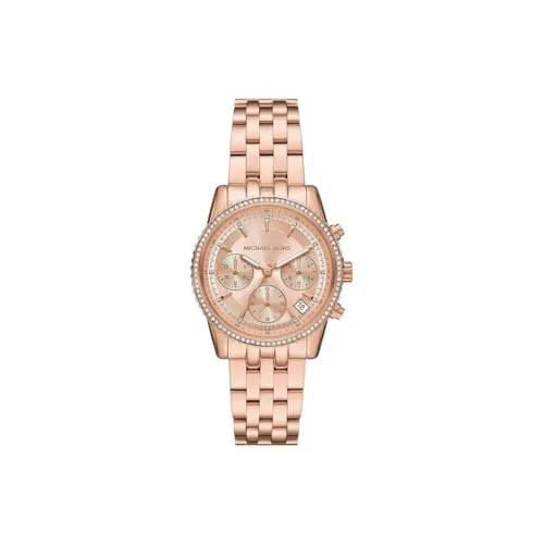 MICHAEL KORS Наручные часы Кварцевый механизм Ремешок из нержавеющей стали 35 мм Розовое золото Циферблат Женские часы