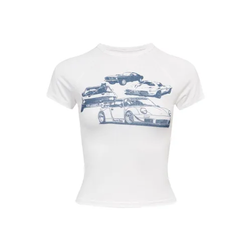 Ariseism Стильный с принтом короткий рукав футболка женская летний горячая девушка облегающий крой топ женский