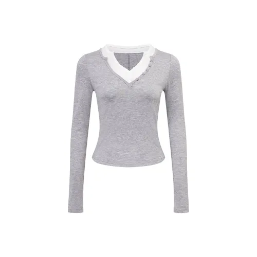 Ariseism Дизайн Inspired 2 шт Длинный рукав T-рубашка Женская AUTUMN Горячая девушка Облегающий крой Топ Женский