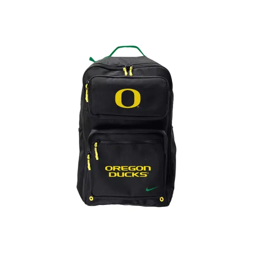 Nike Полиэстер Рюкзак Мужской Черный Оранжевый