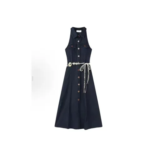 AFGGD Черные Женские Платья без Рукавов