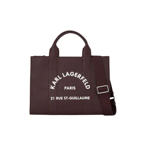 Karl Lagerfeld Полиуретан Тоут Сумка Сумка для покупок Сумка на плечо Сумка среднего размера Женская Умбра