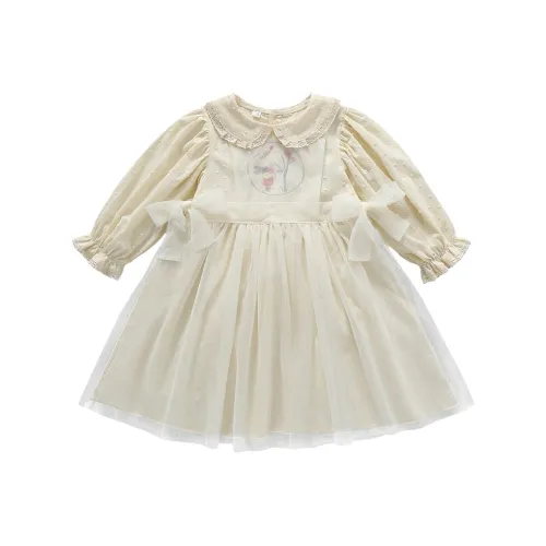 SUPEREDGE Экрю Платья для дошкольников