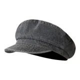 Темно-серый деним берет