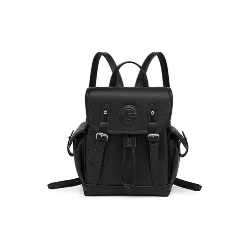 Carnival Keep Рюкзак из крупнозернистой текстуры коровьей кожи стандартный женский черный