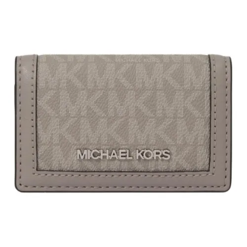 MICHAEL KORS Jet Set Travel Покрытый холст Key Pouch Маленький Женский Жемчужно-серый
