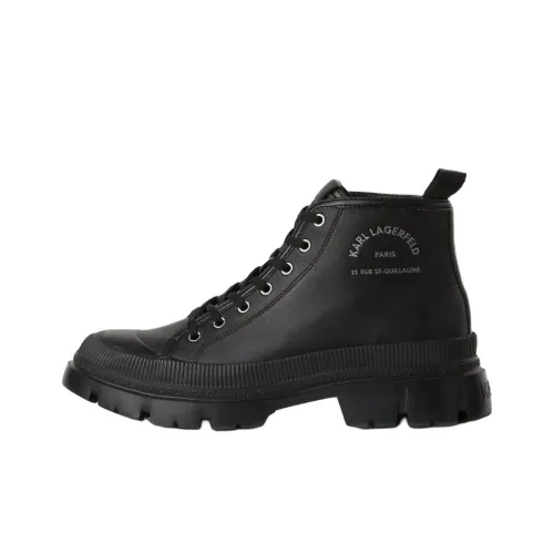 Karl Lagerfeld Trekka Martin Boot 3 см Мужской Черный