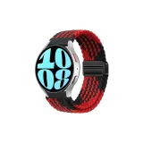 Чёрный Красный [Магнитная застёжка, ткань, вязаный ремешок с петлей]