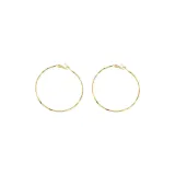 Золотые текстурированные маленькие серьги-кольца, 1 пара [925 стерлинговое серебро, шипы]