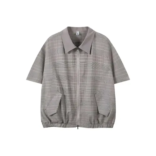 RiseBrand Светло-коричневые унисекс рубашки