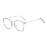 Прозрачно-серый, серебряная оправа