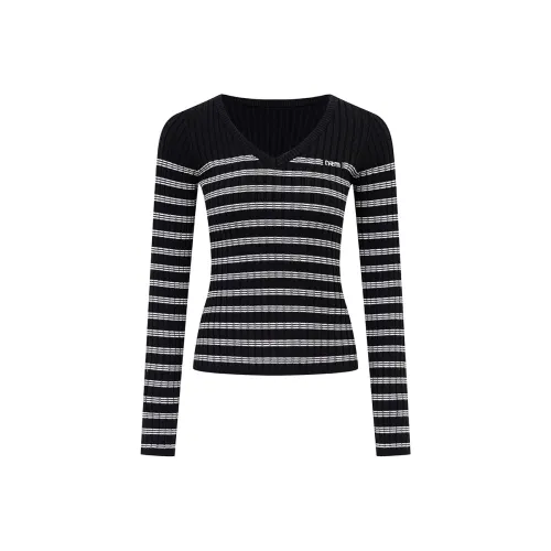 Ariseism Дизайн V-образный вырез Трикотаж Женский AUTUMN Горячая девушка Облегающий крой Топ Женский