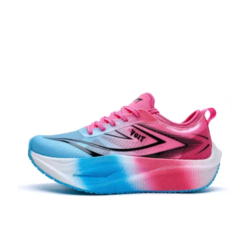 VOIT Амортизация противоскользящий низкий отскок топ из углеродной пластины кроссовки для бега Marathon унисекс розово-красный