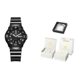 Винил Черный Циферблат [Стальной Браслет + Коробка]