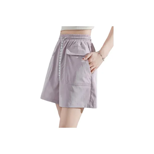 BALENO Освежающий Дышащий Вязаные Брюки карго A Линия Широкие Брюки Прямой крой HIGH RISE Модный Утягивающие Летние