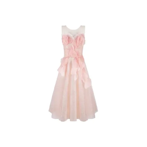 COVT Розовые Женские Платья без Рукавов