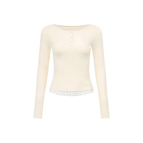 Ariseism Стандартный Дизайн Цветочный Длинный Рукав Т-Рубашка Женская Осенняя Облегающий крой Топ Женский