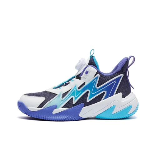 361°KIDS Устойчивый к истиранию Легкий Амортизация MID Топ Детские Баскетбольные кроссовки Синий Белый Фиолетовый Подростки