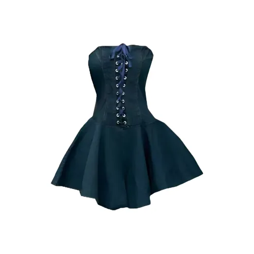 AFGGD Темно-синий Женские Платья без рукавов