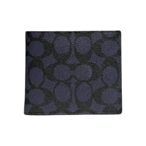 COACH 3 IN 1 Wallet из искусственной кожи держатель для карт кошелек мужской полночный синий монограмма