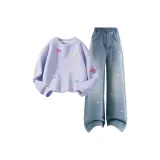 Однотонный пурпурный цвет гор на закате + однотонный синий цвет морской соли