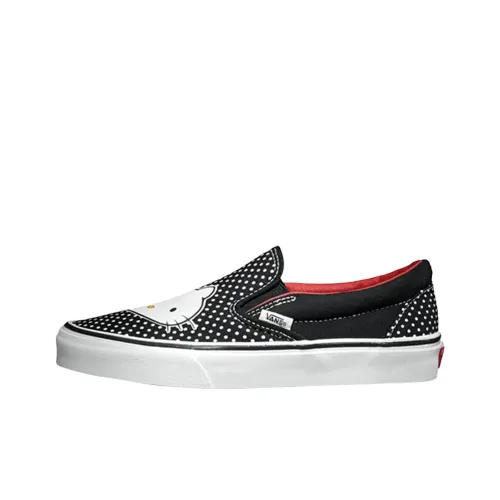 Hello Kitty x Vans CLASSIC Slip-On Скейтборд Кроссовки Unisex Черный