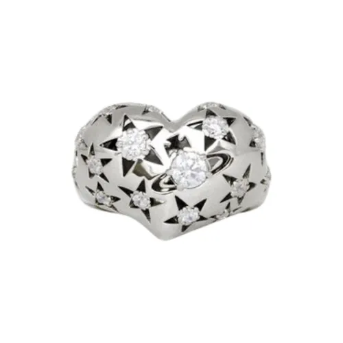 Vivienne Westwood Переработанные Серебряные Кольца Мужские Платина