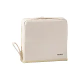 Кремово-белый, Trumpet, ПУ (полиуретан), Ручка, Сумочка для украшений, Макияж, Сумка