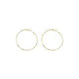 Золотые текстурированные большие серьги-кольца, 1 пара [925 стерлинговое серебро, шипы]