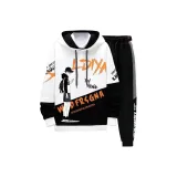 Комплект одежды (Белый топ + Черные штаны)