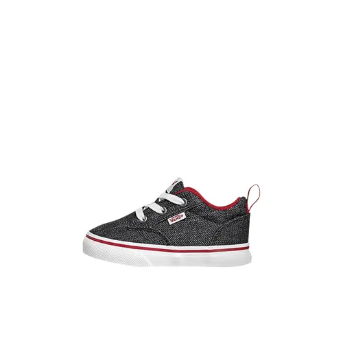 Vans Winston Low Топ Обувь для малышей Черный Красный Infant и Toddler