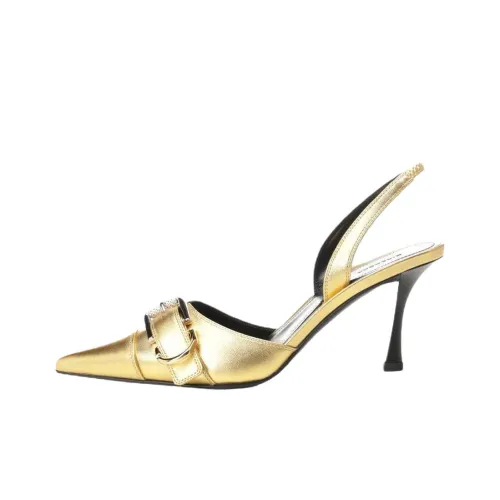 Givenchy Voyou Узкий каблук Высокие каблуки 7 см Женские Золотой