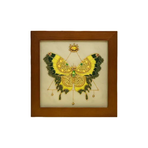 JINXIANGHE Вышивка Зеленый Бабочка Ручная работа