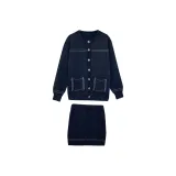 Серый комплект из трикотажной ткани