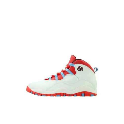 Jordan Air Джордан 10 High Топ Детские Баскетбольные Кроссовки Белый Детский