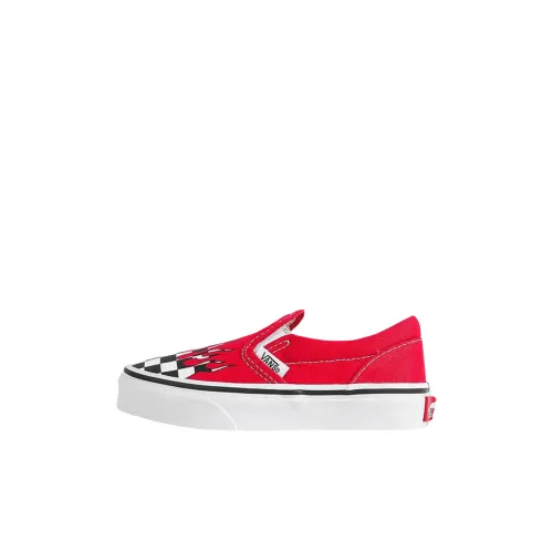 Vans CLASSIC Slip-On Low Top Детские Скейтбординги Гоночный Красный Детский