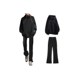 Чёрный свитшот + чёрные джинсы